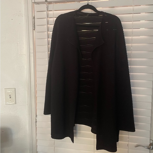 Talbots Black Open Long Swing Cardigan Size XL - Picture 4 of 5